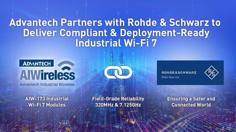 研華攜手 Rohde & Schwarz 推出符合 Wi-Fi 標準、可即時部署的工業級 Wi-Fi 7 模組